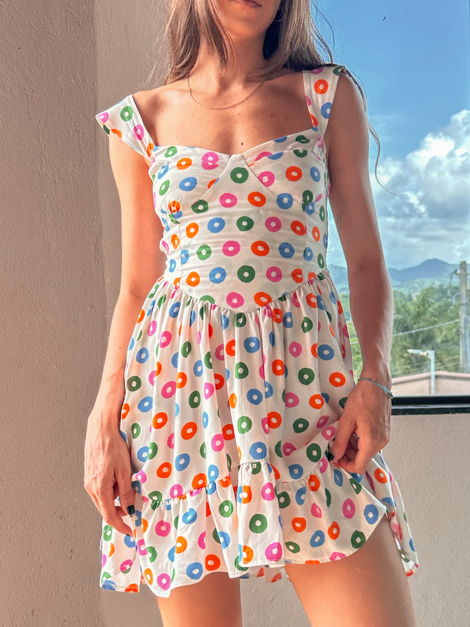 Vestido Curto Estampado Amour