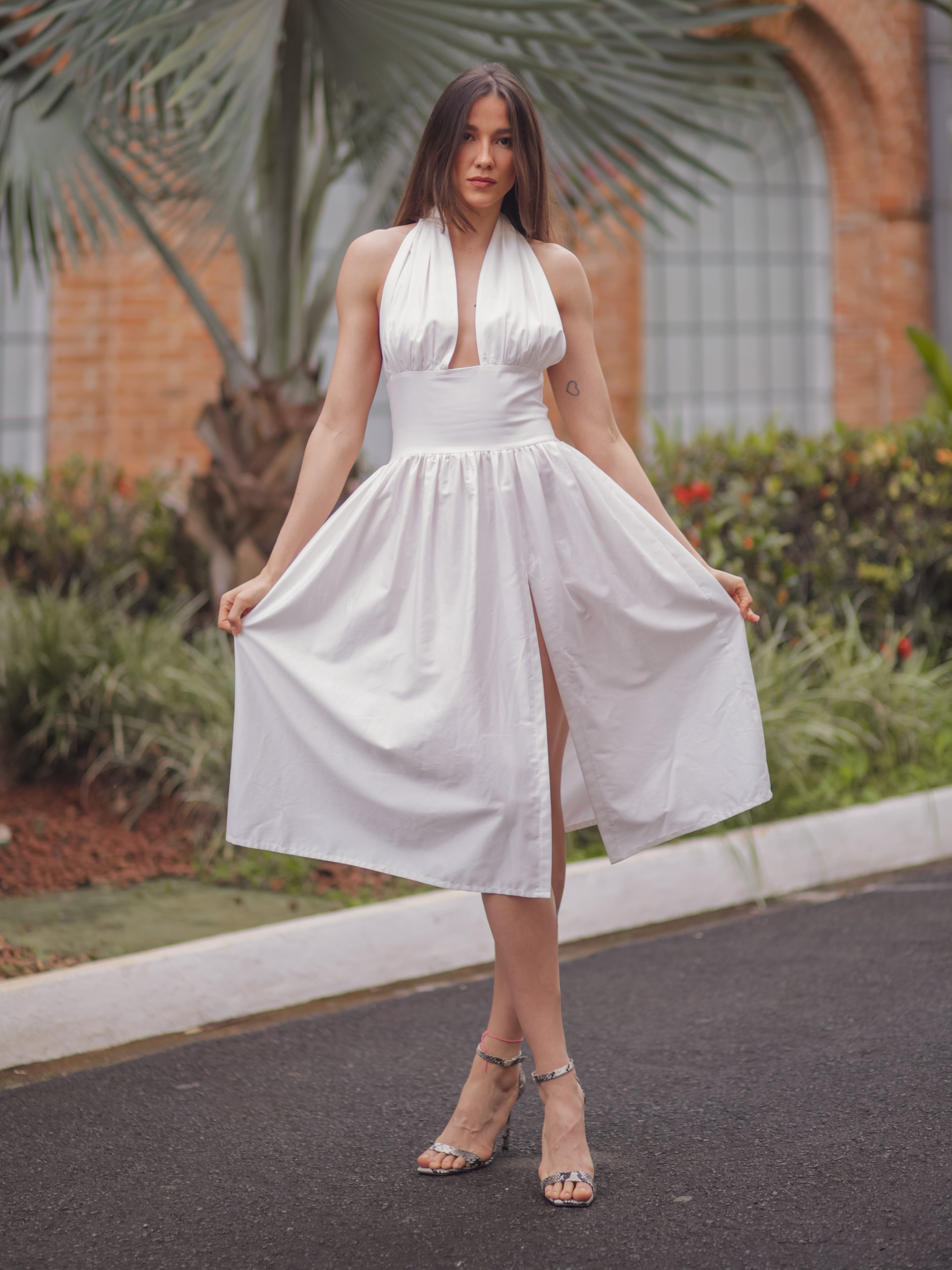 Vestido Marylin Midi Frente Única