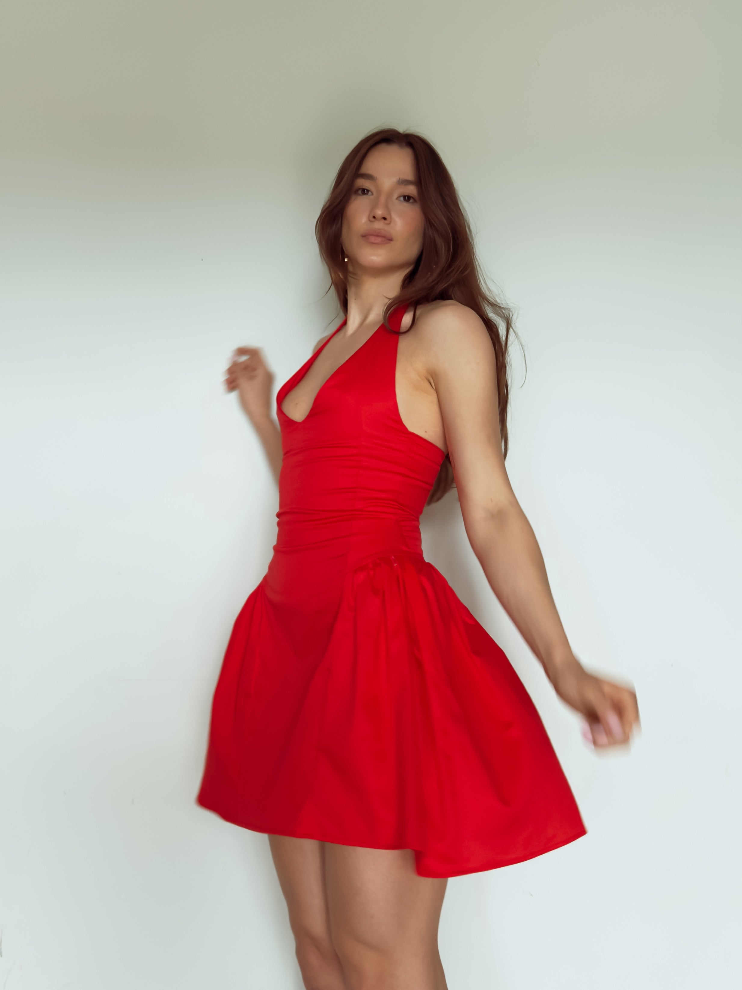 Vestido Frente Única Saia Franzida Esther