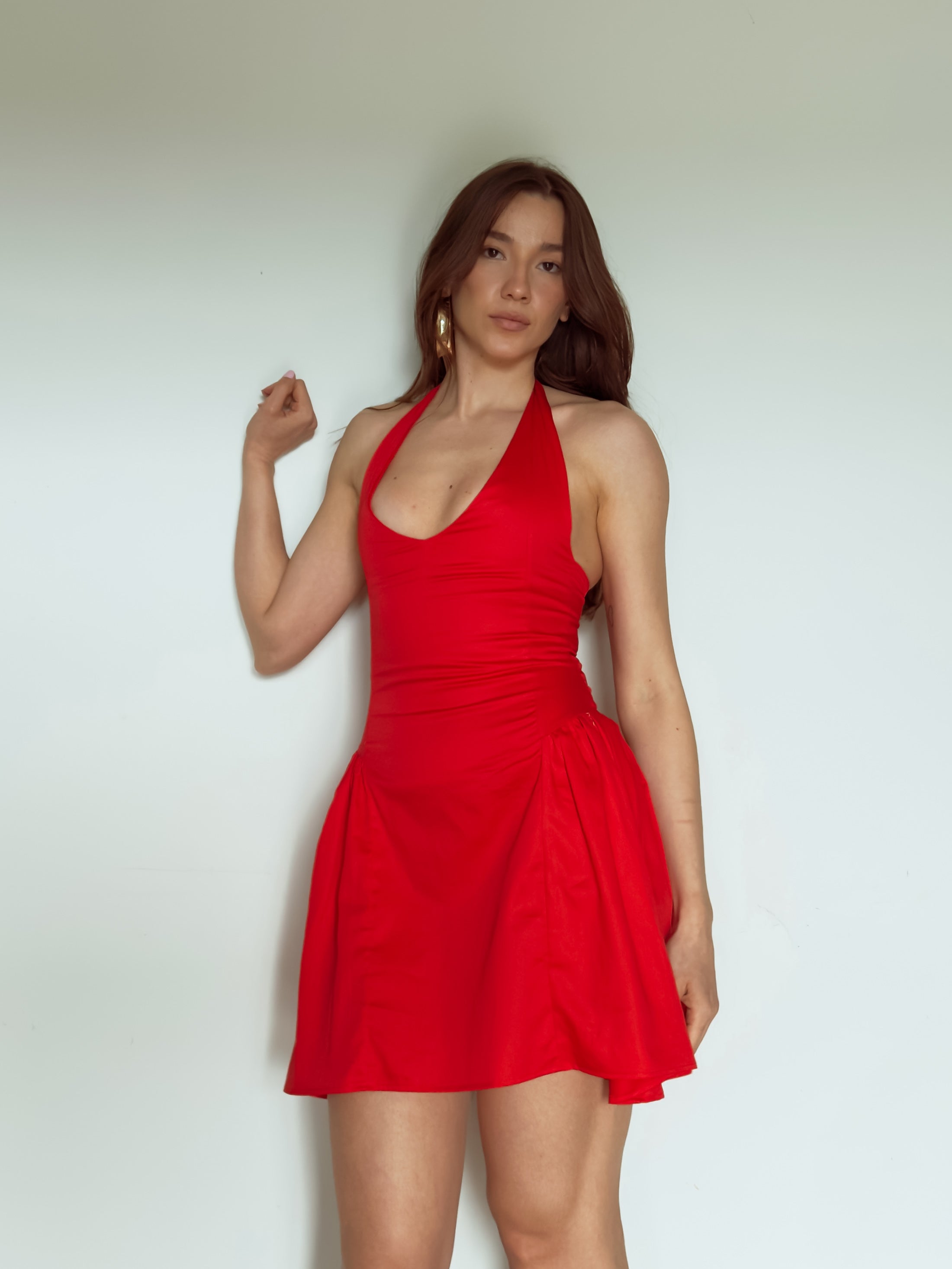 Vestido Frente Única Saia Franzida Esther