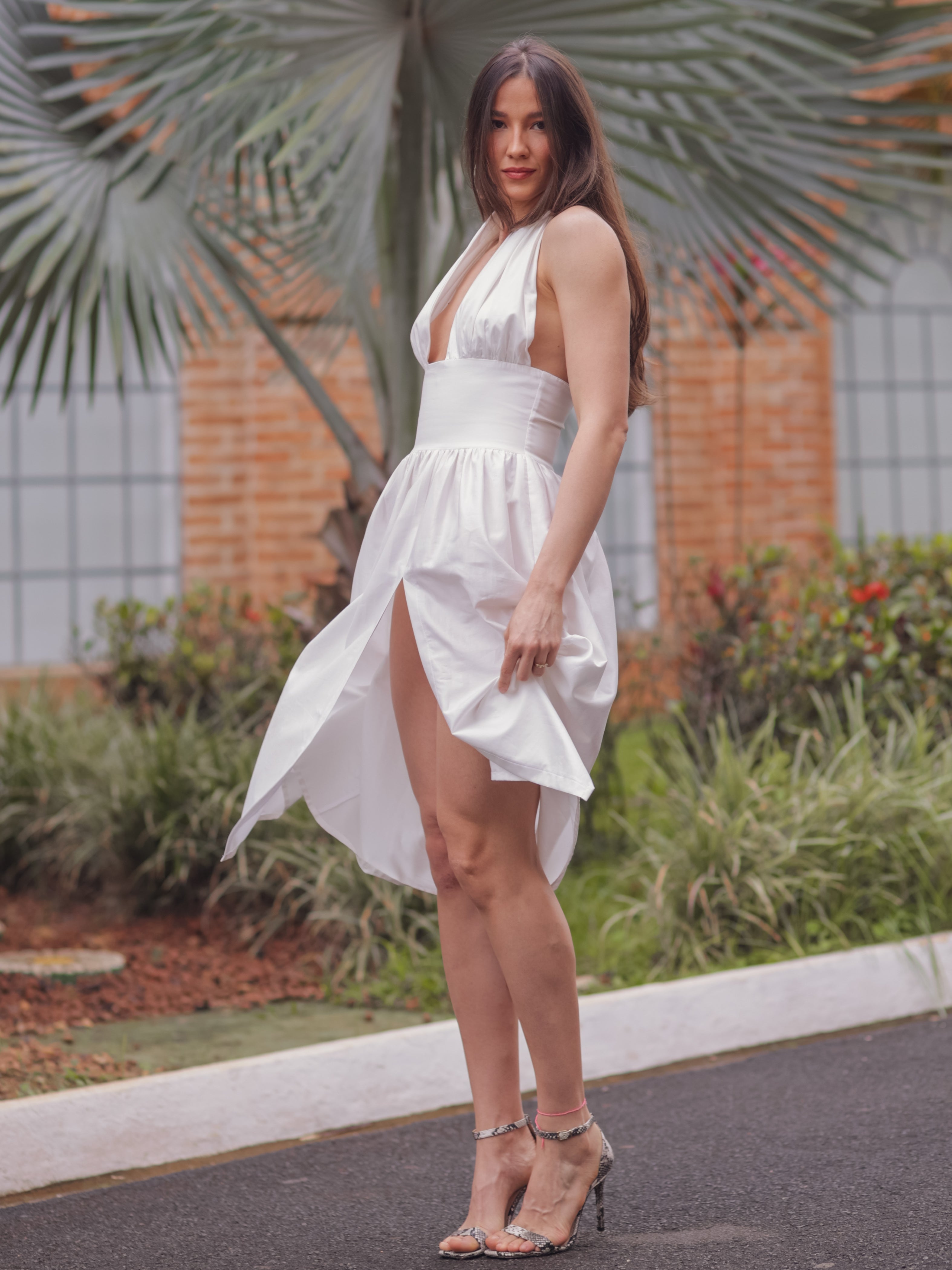 Vestido Marylin Midi Frente Única