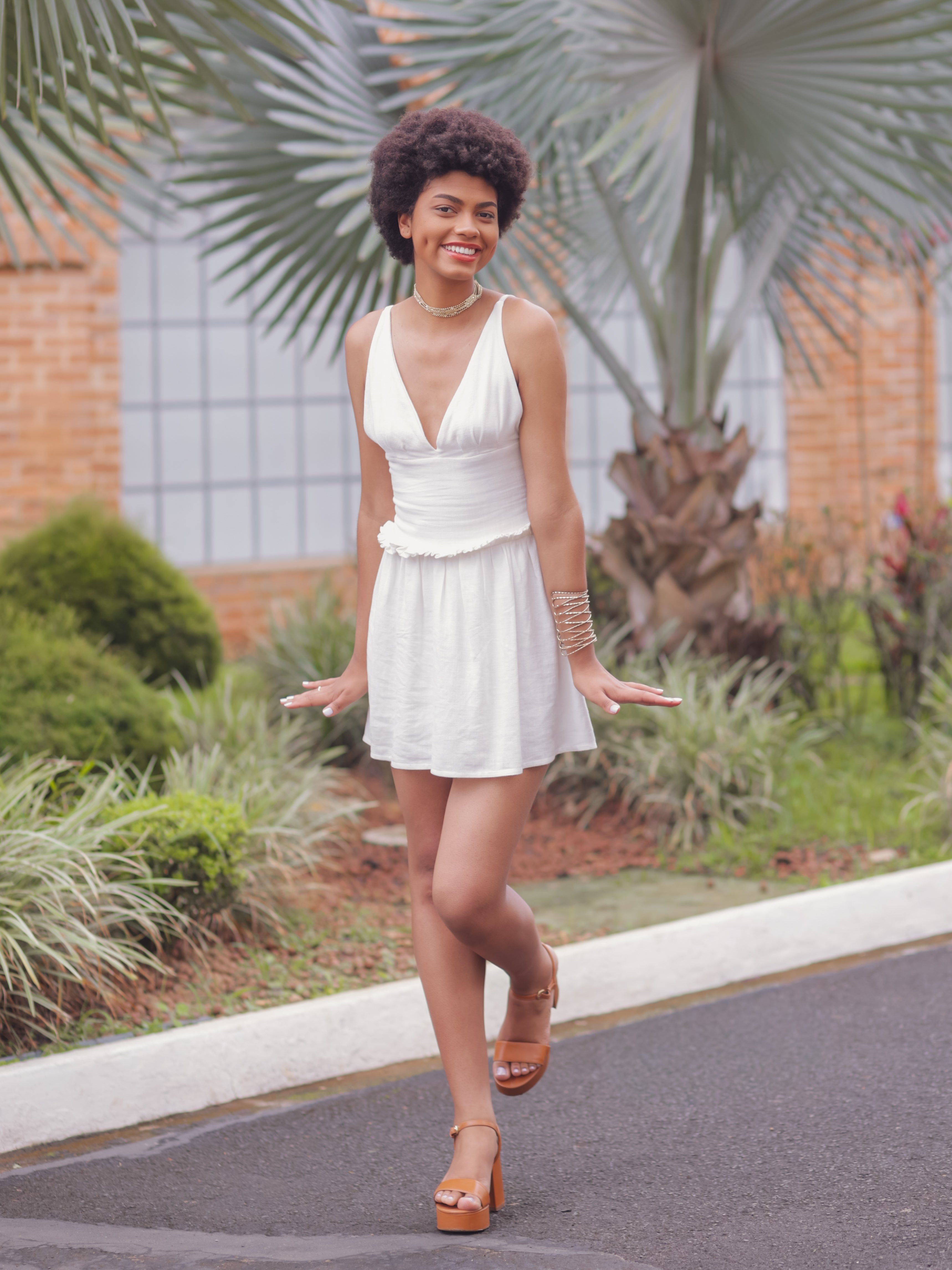 Vestido Noronha Decote Linho