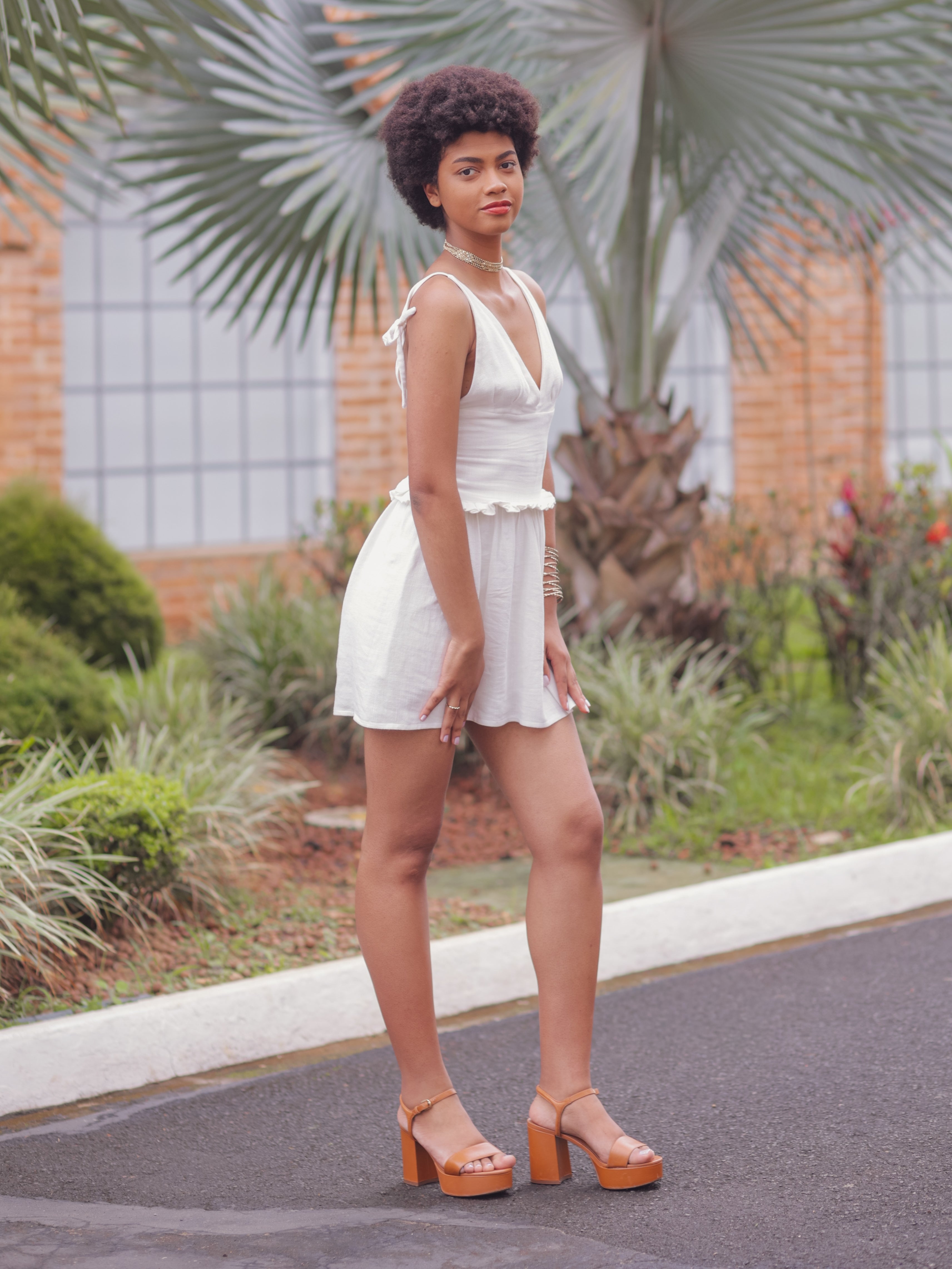 Vestido Noronha Decote Linho