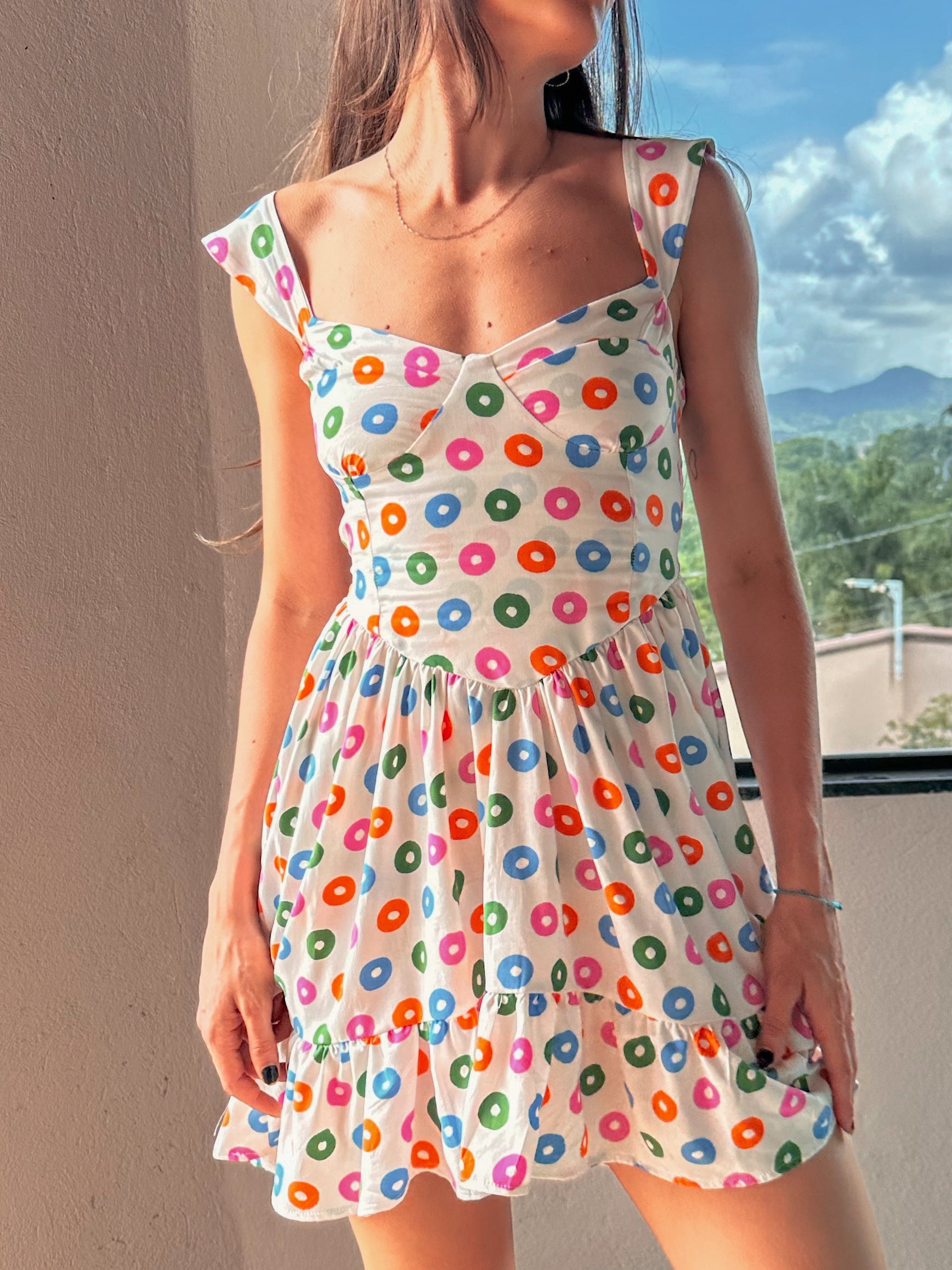 Vestido Curto Estampado Amour