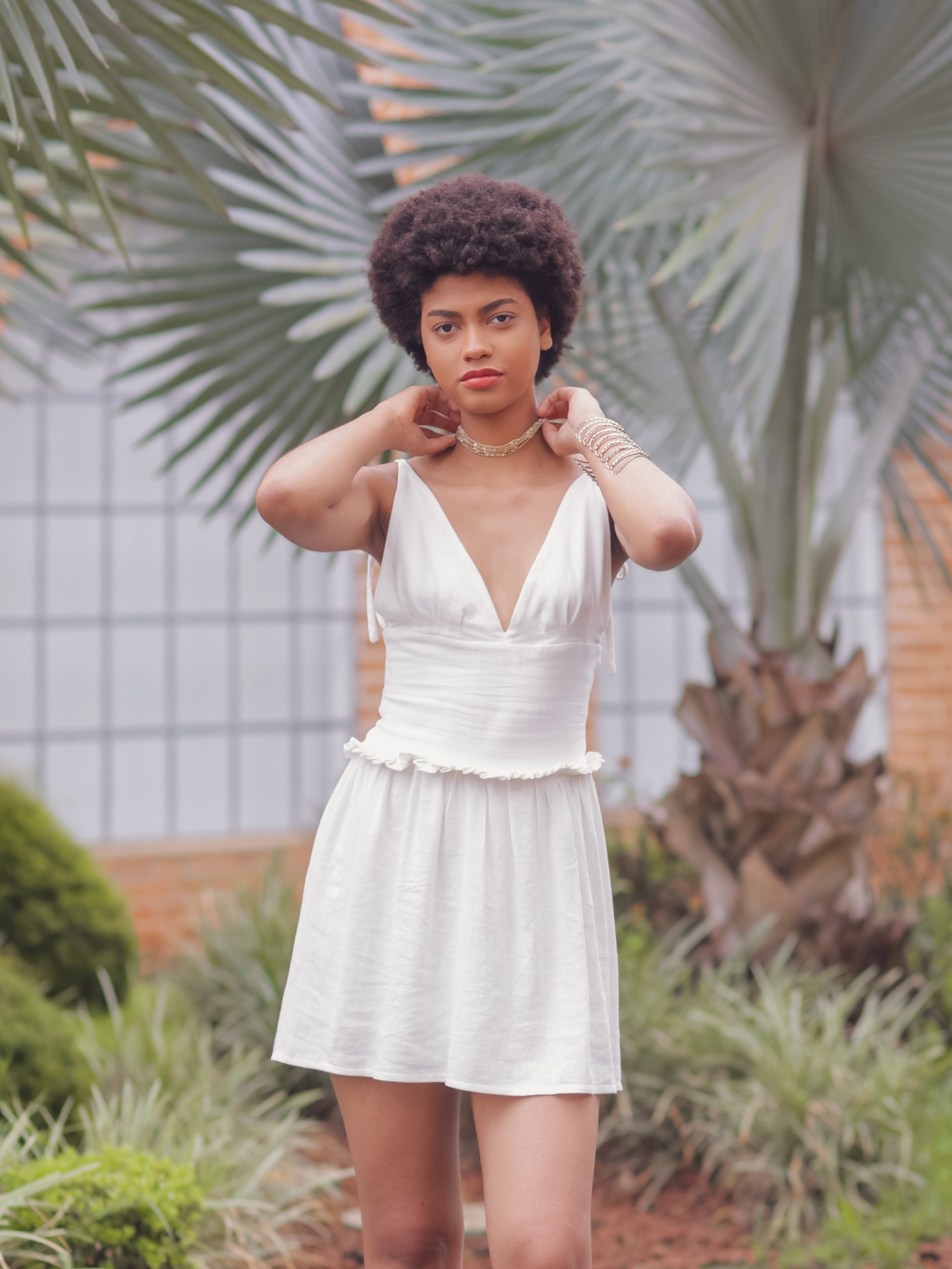 Vestido Noronha Decote Linho