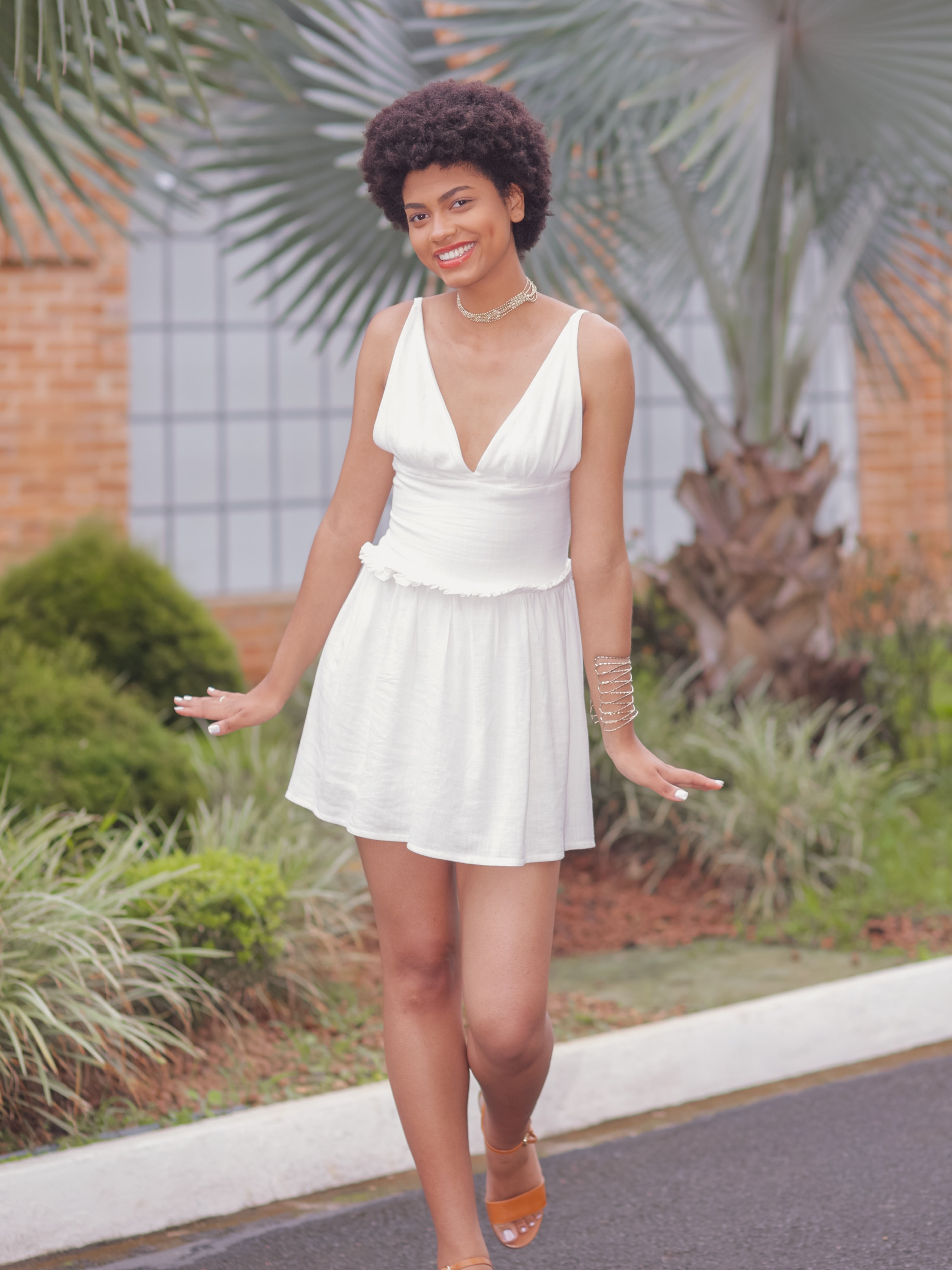 Vestido Noronha Decote Linho