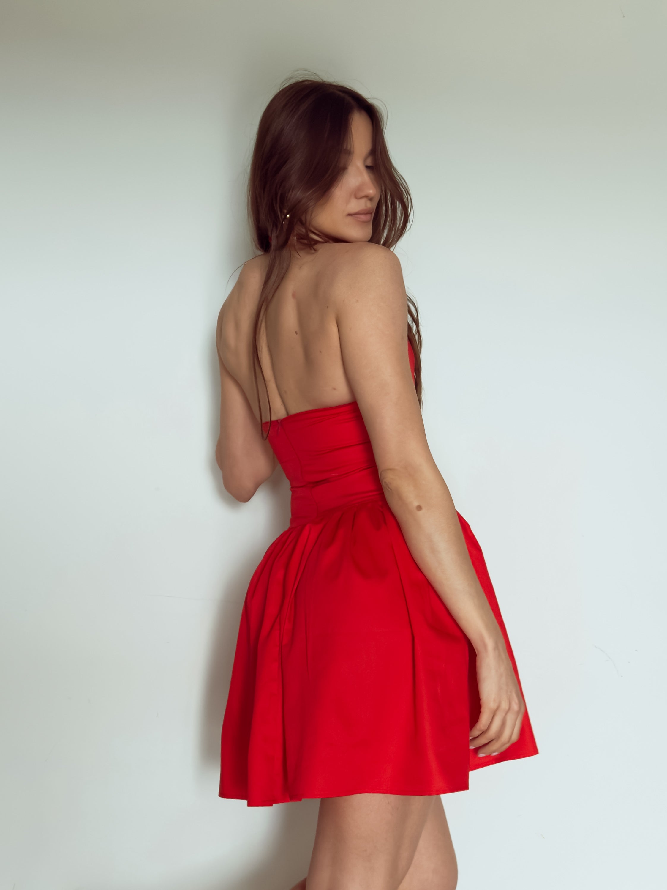 Vestido Frente Única Saia Franzida Esther