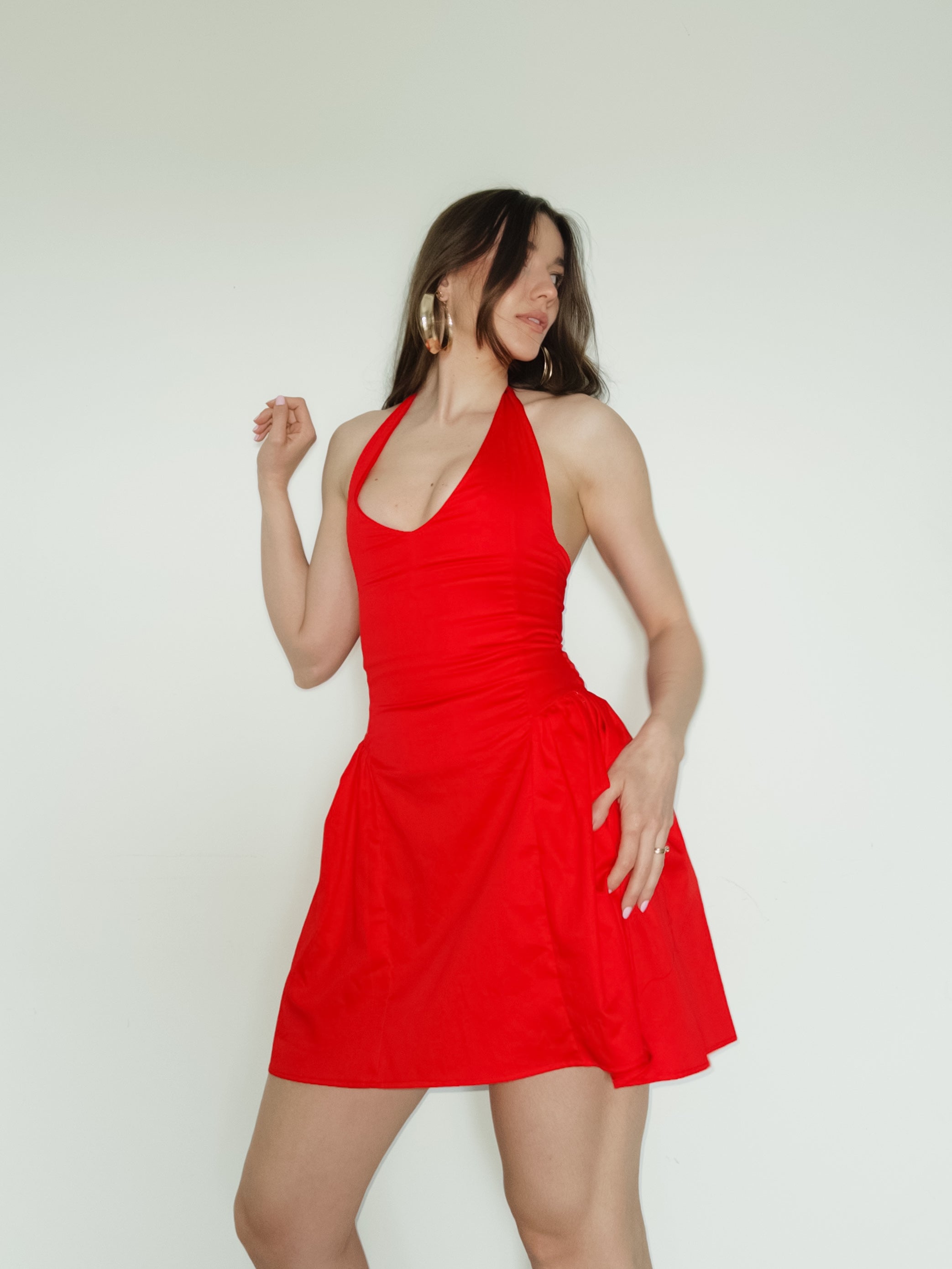 Vestido Frente Única Saia Franzida Esther