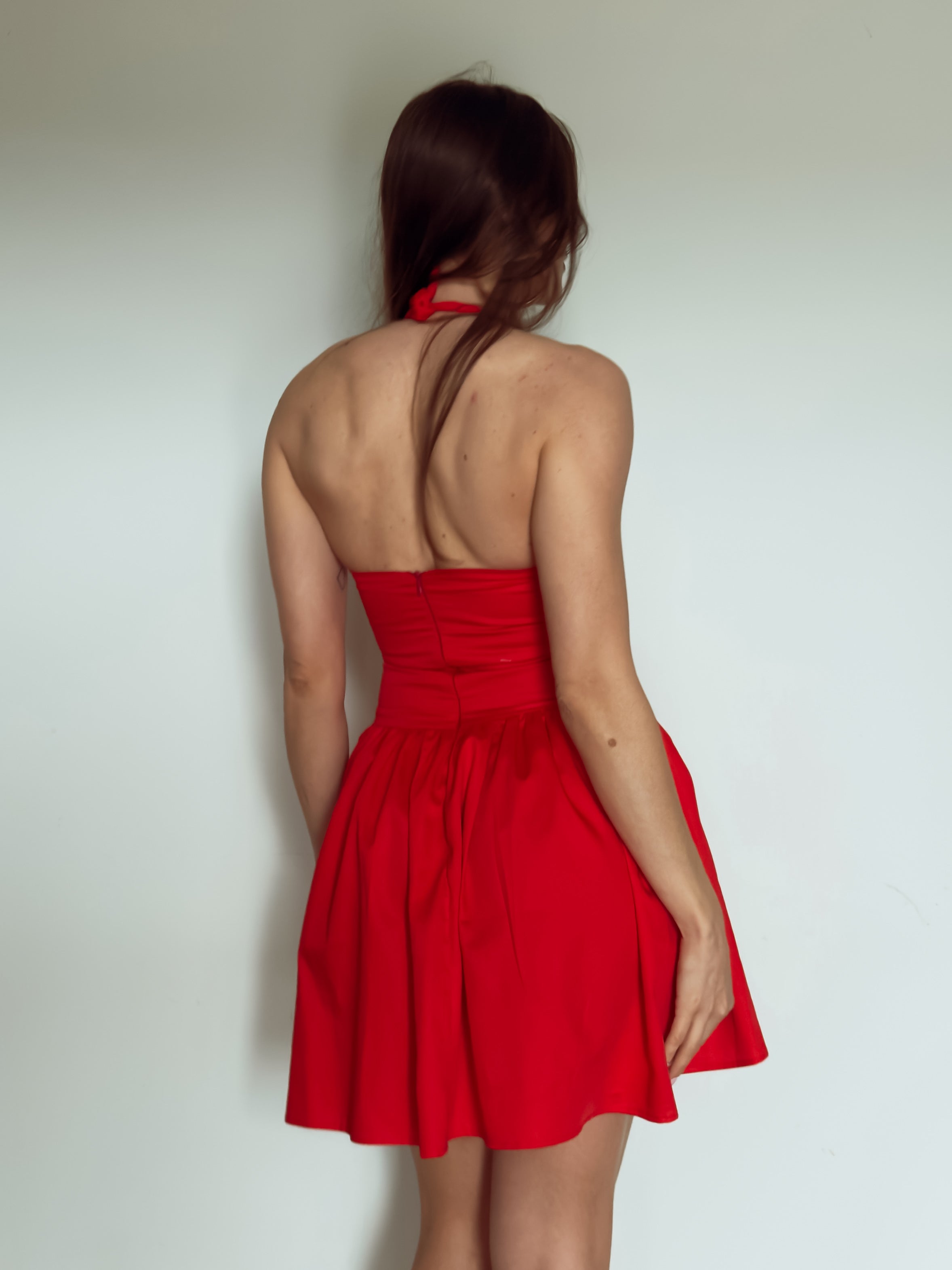 Vestido Frente Única Saia Franzida Esther